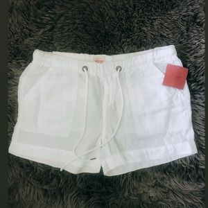 White Linen Shorts